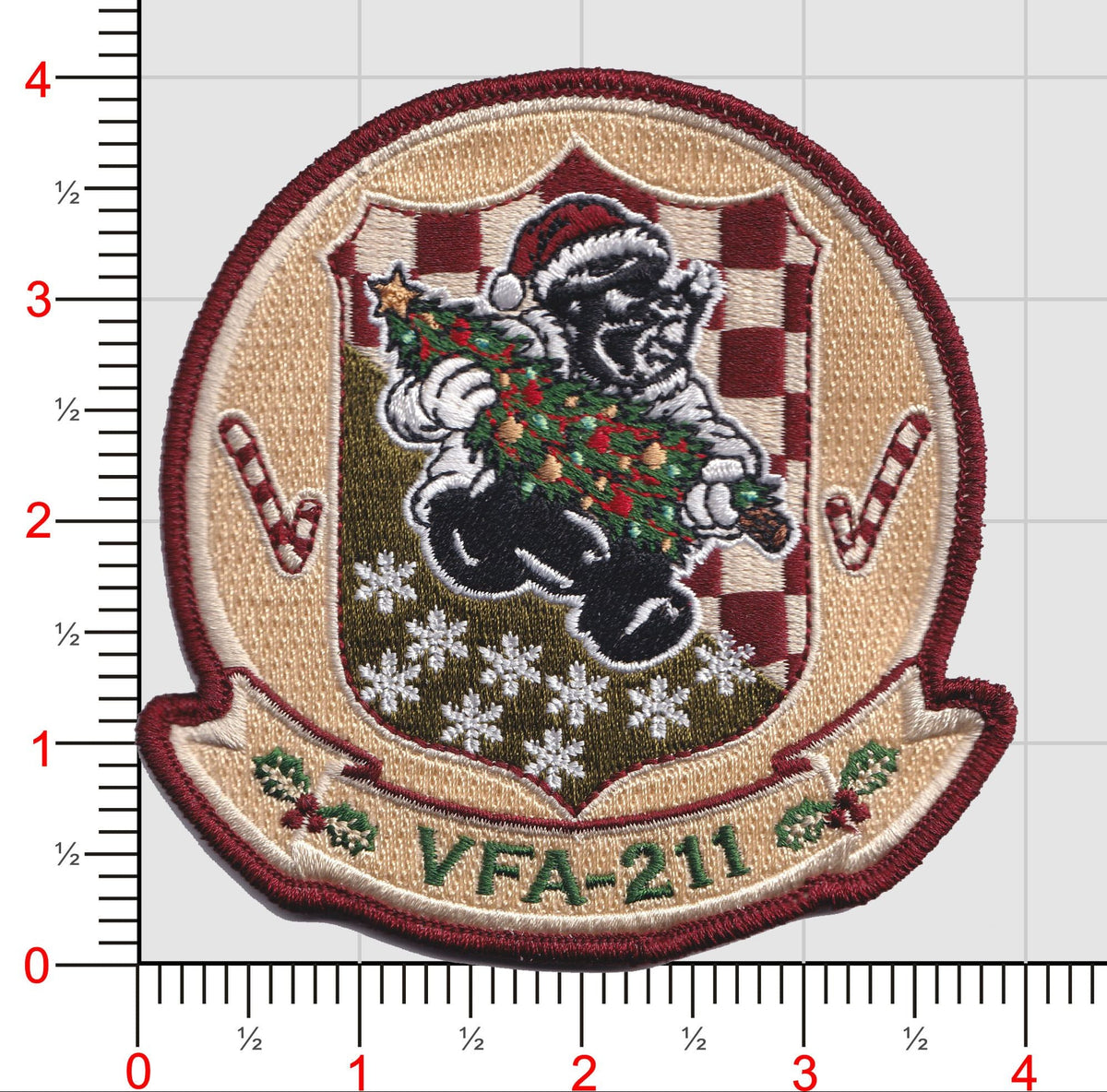 Official VFA-211 Checkmates Christmas Patches