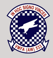 Officially Licensed USMC VMFA(AW)-533 Hawks Sticker