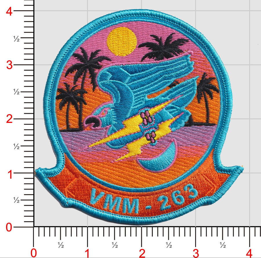 Official VMM-263 Thunder Chickens Miami Vice Squadron Patch