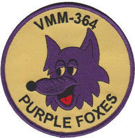 Officially Licensed USMC VMM-364 Purple Foxes Squadron Patches