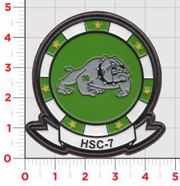Officially Licensed US Navy HSC-7 Dusty Dogs Squadron Leather Patch