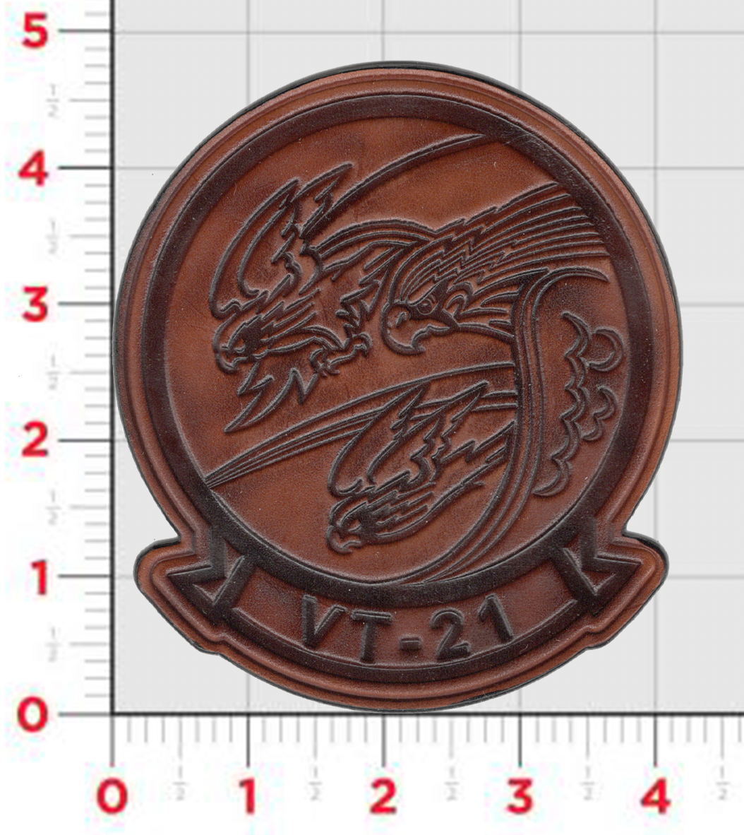 Officially Licensed US Navy VT-21 Redhawks Leather Patch