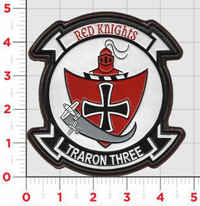 Officially Licensed US Navy VT-3 Red Knights Leather Patch