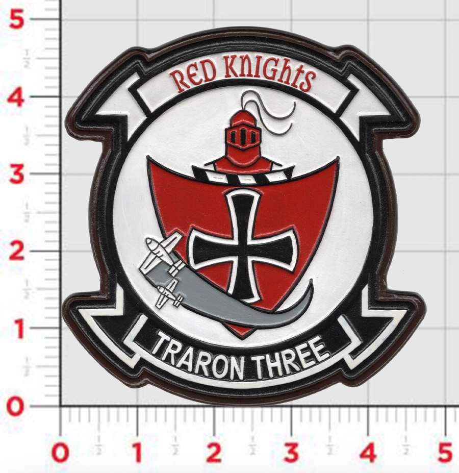 Officially Licensed US Navy VT-3 Red Knights Leather Patch