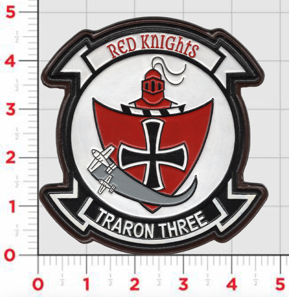 Officially Licensed US Navy VT-3 Red Knights Leather Patch