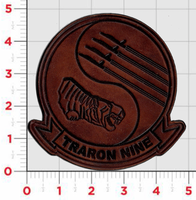 Officially Licensed US Navy VT-9 Tigers Leather Squadron Patch