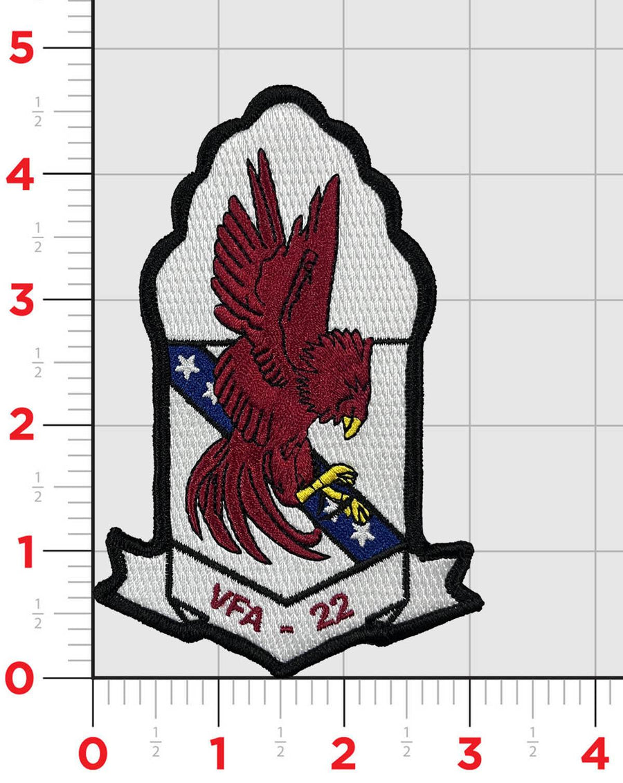 Officially Licensed US Navy VFA-22 Fighting Redcocks Patch