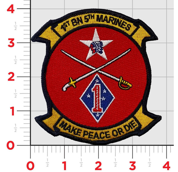 Officially Licensed USMC 1st Battalion 5th Marines Patch