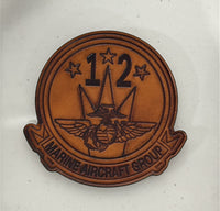 Officially Licensed USMC MAG-12 Leather Patch