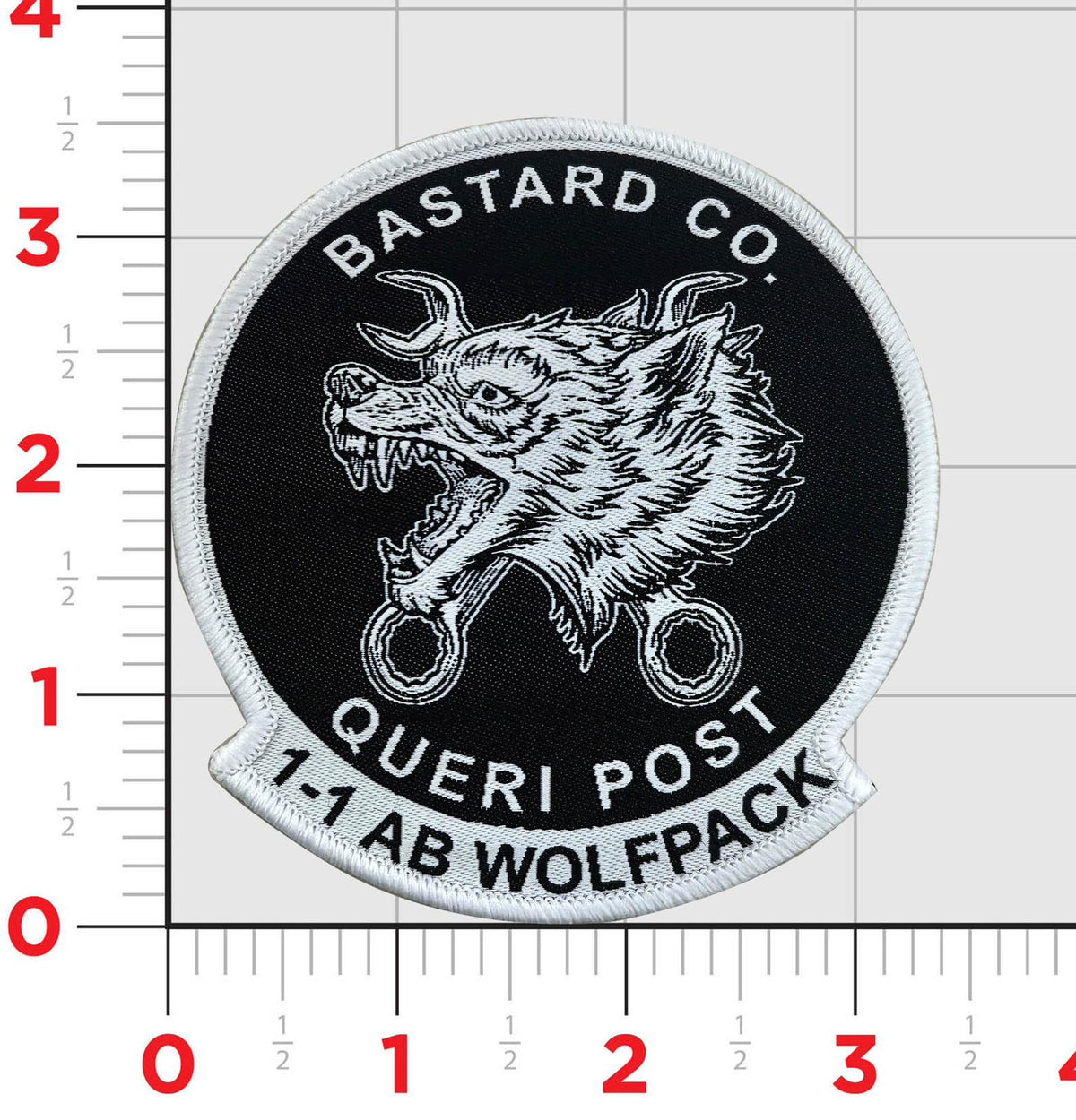 Official US Army 1-1 Aviation Battalion Bastard Co Patch