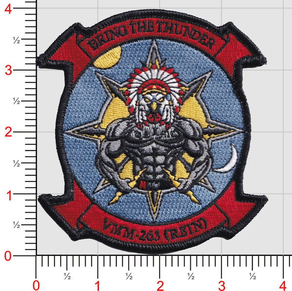 Official VMM-263 REIN Thunder Chicken Bring the Thunder Chest Patch