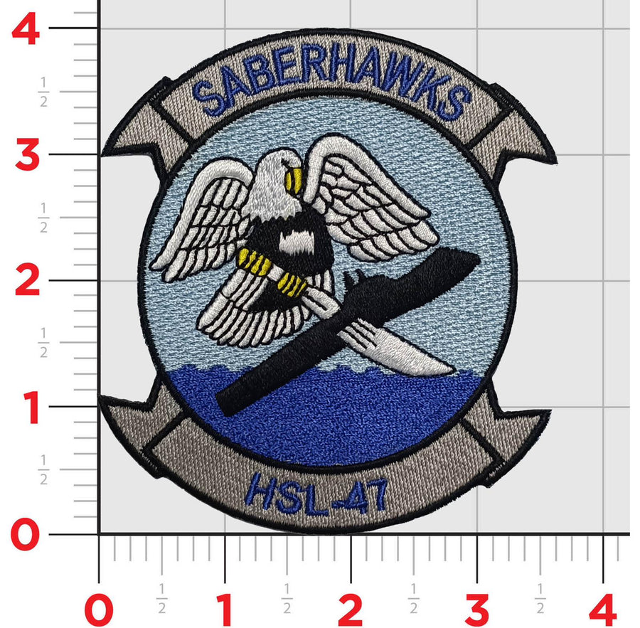 Officially Licensed HSL-47 Saberhawks squadron patch