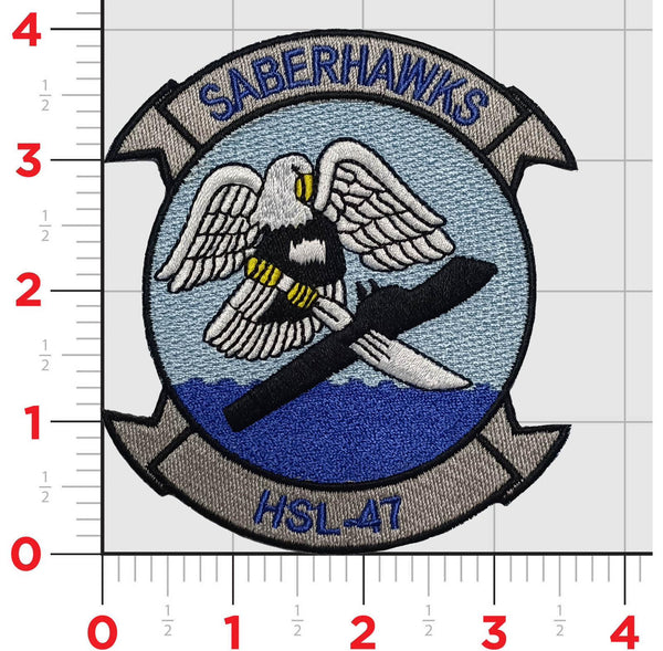 Officially Licensed HSL-47 Saberhawks squadron patch