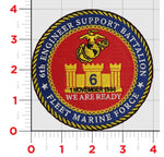 Officially Licensed 6th Engineer Support Battalion FMF patch