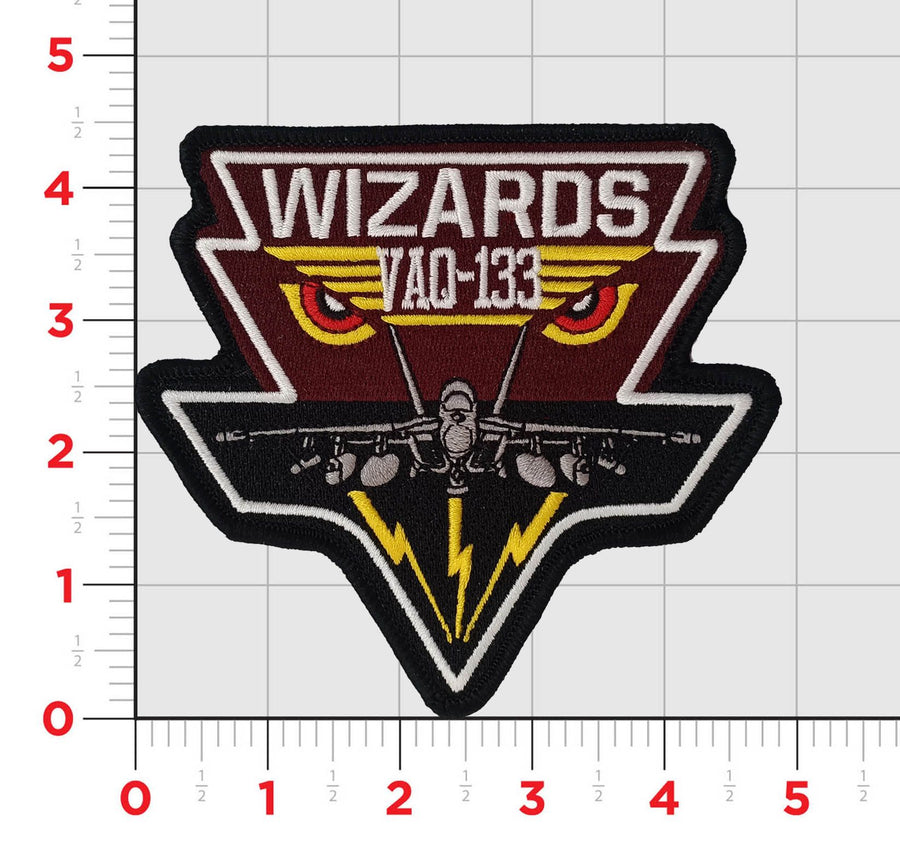 Official VAQ-133 Wizards EA-18G Jacket Patch