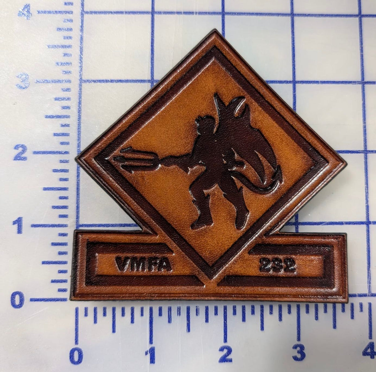 Officially Licensed USMC VMFA-232 Red Devils Leather Chest Patch