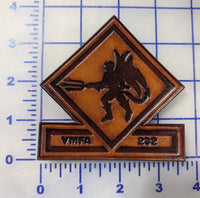 Officially Licensed VMFA-232 Red Devils Leather Chest Patch