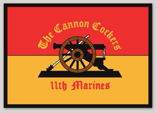 Officially Licensed USMC 11th Marine Regiment Cannon Cockers Sticker