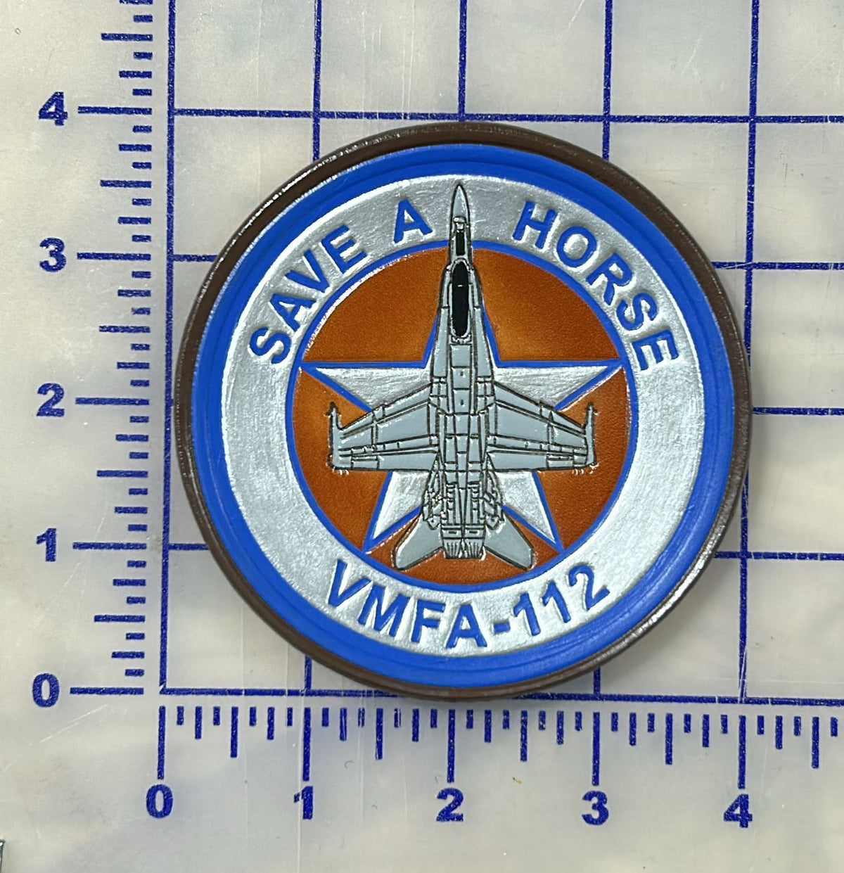 Official VMFA-112 Cowboys F/A-18 Leather Shoulder Patch