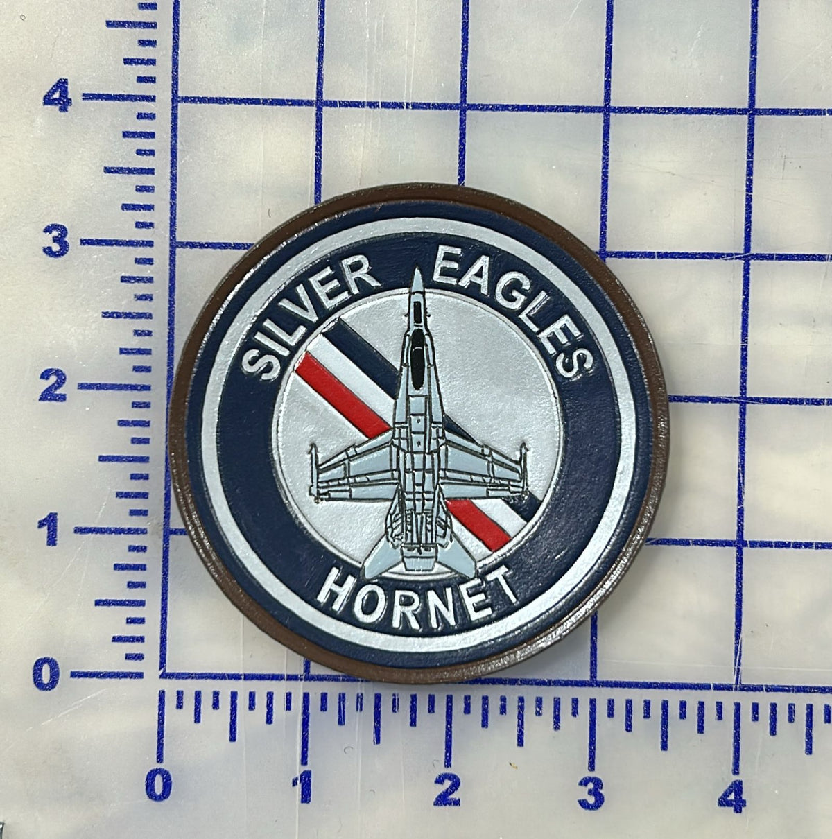 Officially Licensed USMC VMFA-115 Silver Eagles Leather Shoulder Patch