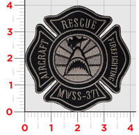 Official MWSS-371 Sand Sharks Aircraft Rescue Firefighting Patch