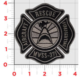 Official MWSS-371 Sand Sharks Aircraft Rescue Firefighting Patch