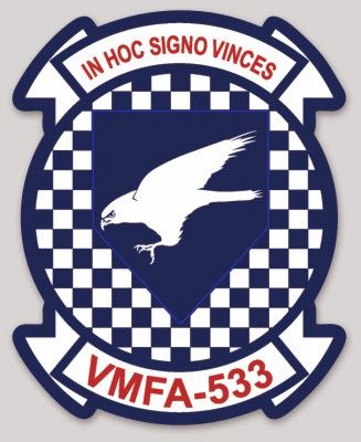 Officially Licensed USMC VMFA-533 Hawks Squadron Sticker