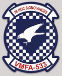 Officially Licensed USMC VMFA-533 Hawks Squadron Sticker