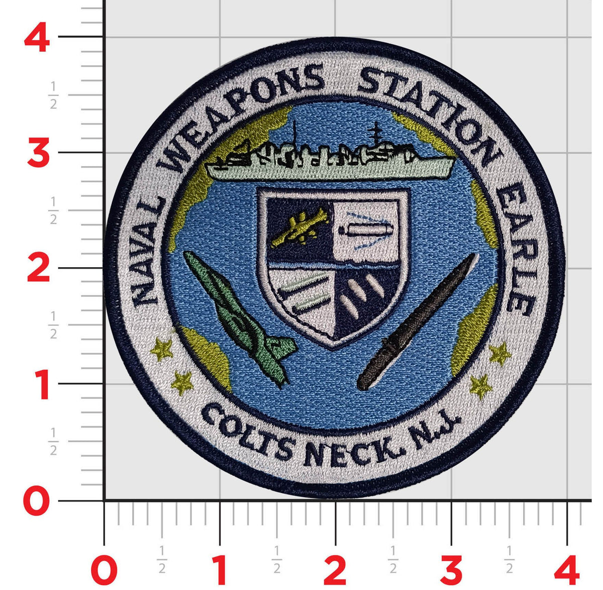 Officially Licensed US Navy Naval Weapons Station Earle Patch