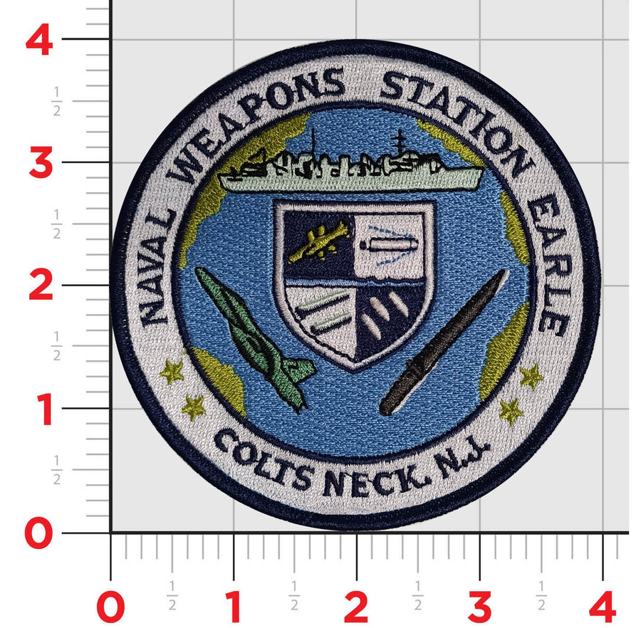 Officially Licensed US Navy Naval Weapons Station Earle Patch