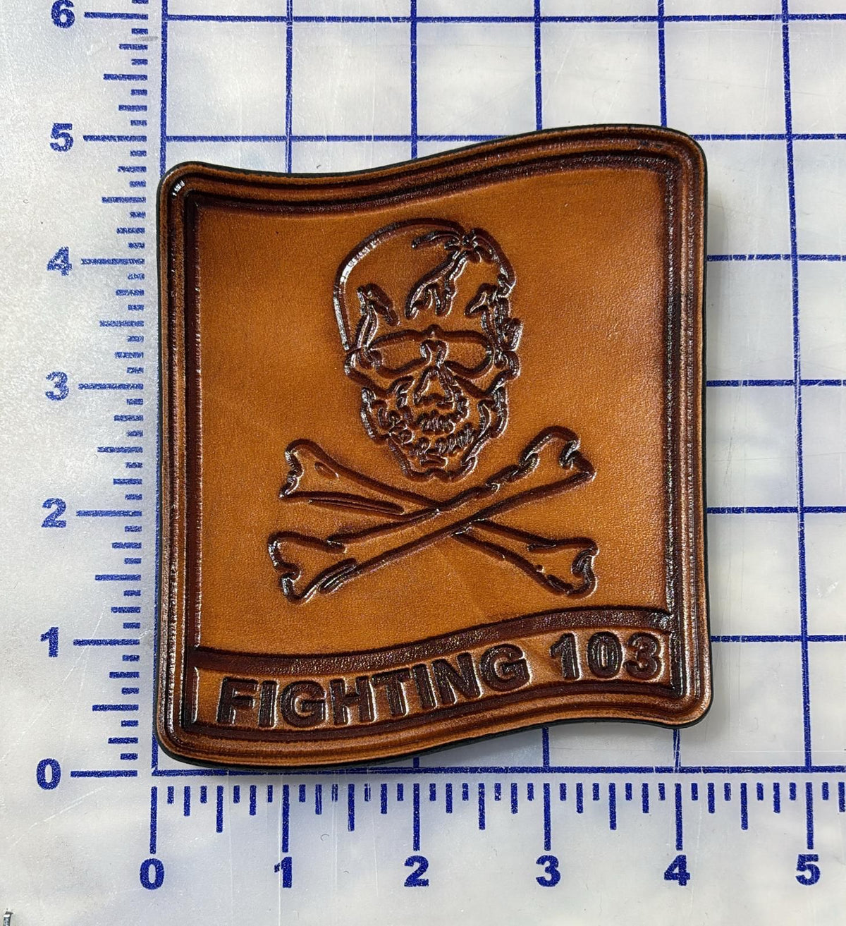 Officially Licensed US Navy VFA-103 Jolly Rogers Leather Patch