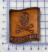 Officially Licensed US Navy VFA-103 Jolly Rogers Leather Patch