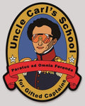 Uncle Carl's School for Gifted Captains Expeditionary Warfare Sticker