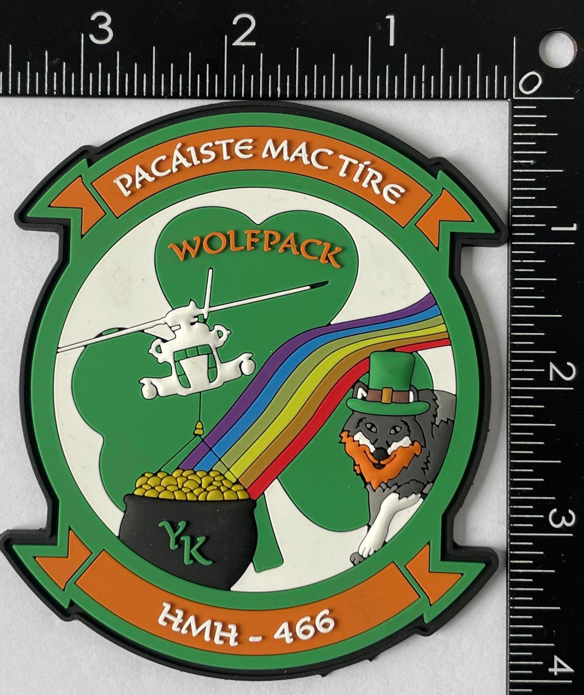 Official HMH-466 Wolfpack St Patricks Day PVC Patch
