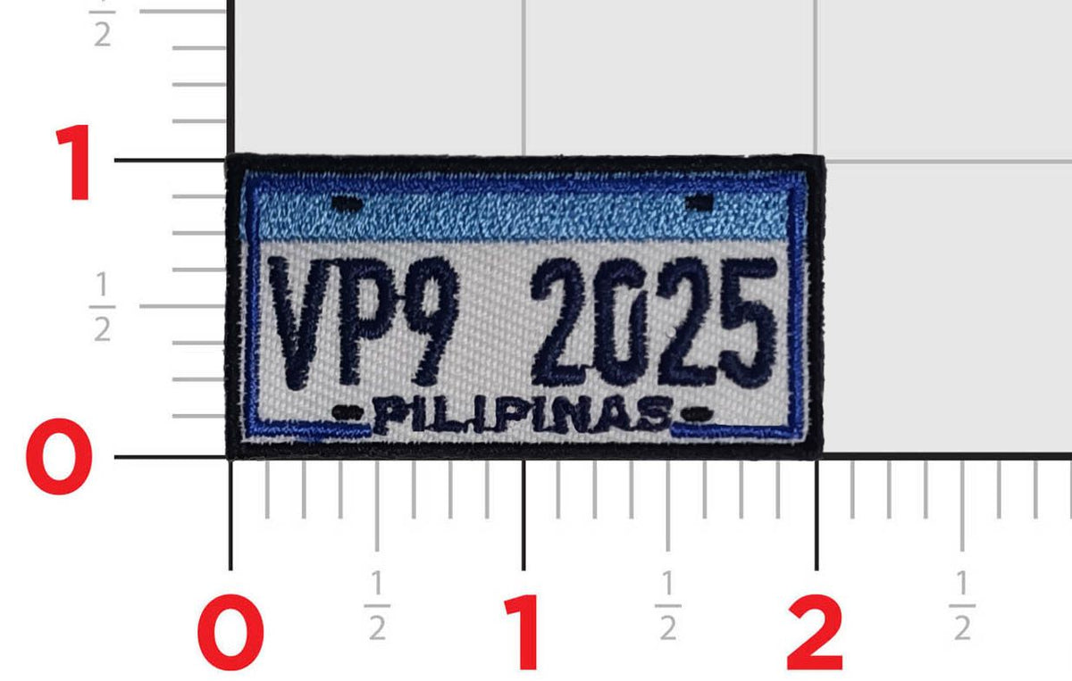 Official VP-9 License Plate Tab Patch
