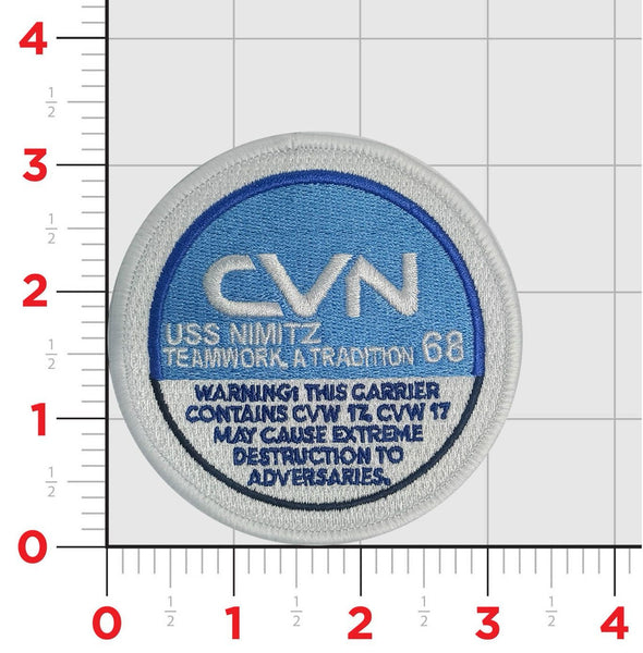 Official CVN-68 USS Nimitz Zyn Shoulder Patch