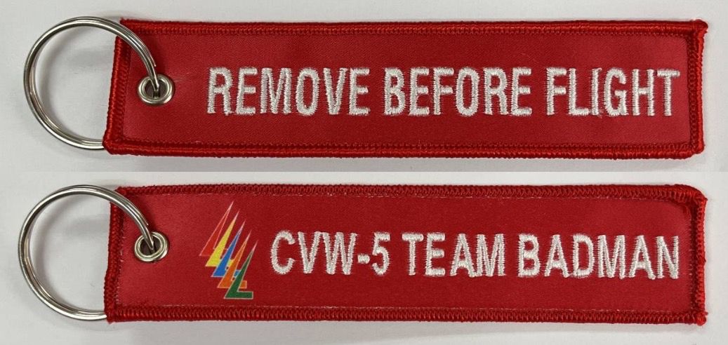 Official Carrier Air Wing CVW-5 Remove Before Flight Key Ring