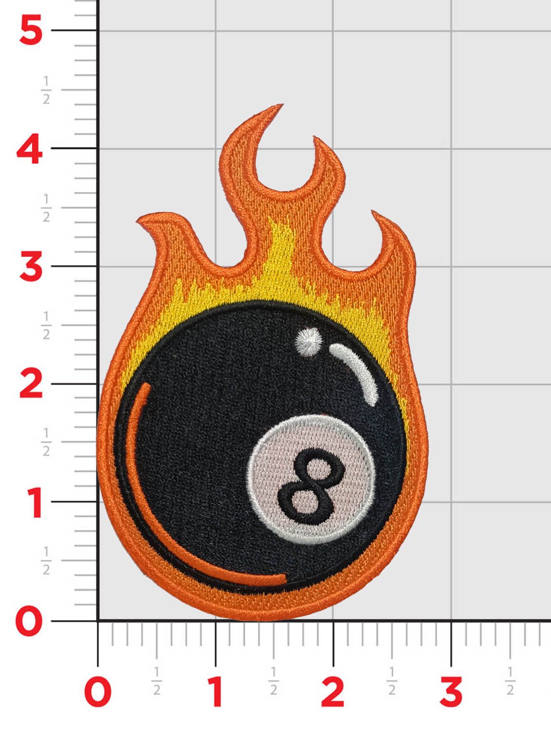 Official HT-8 Flaming Ball Shoulder Patch