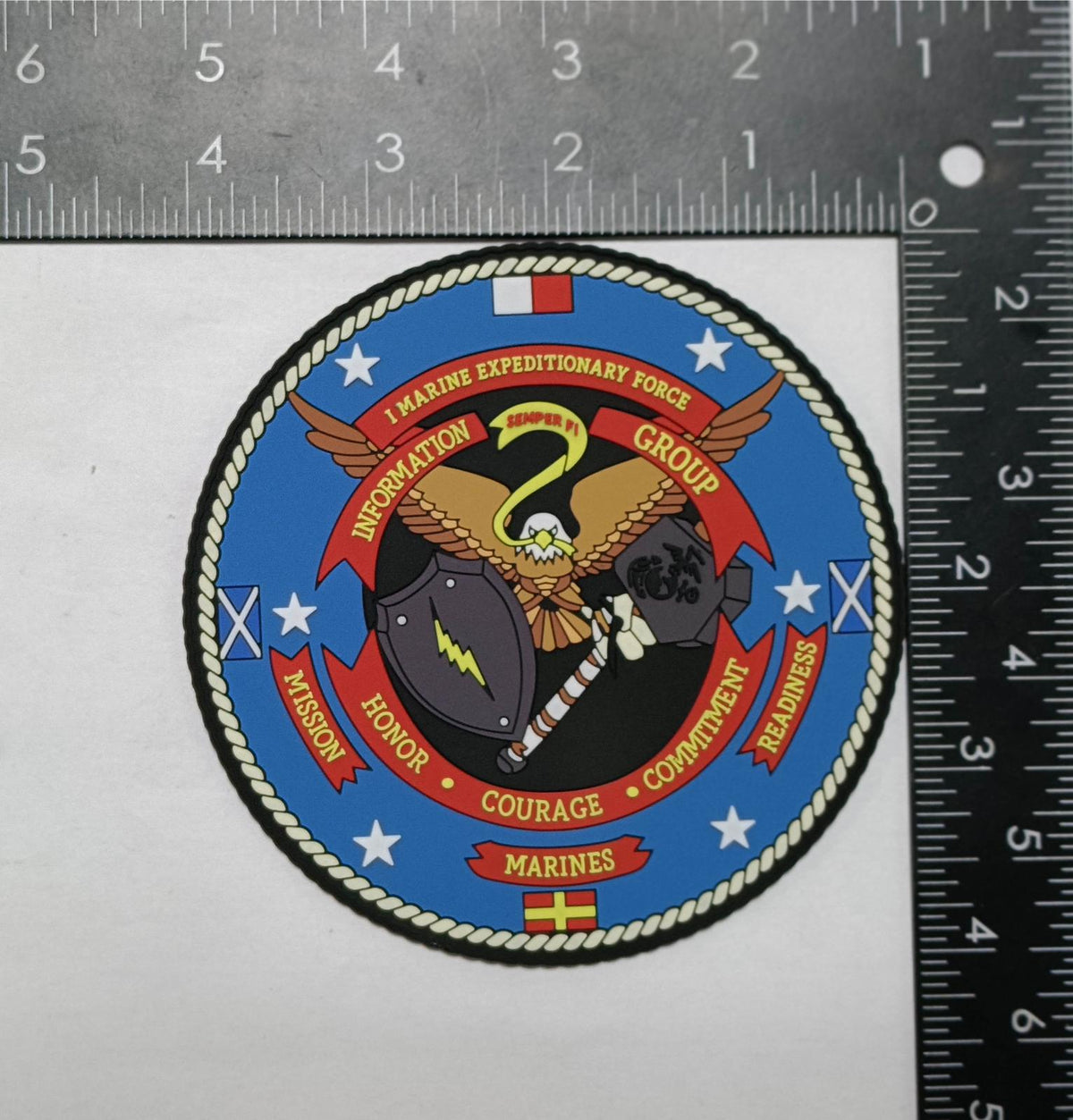 Officially Licensed 1st Marine Expeditionary Force MEF Information Group PVC Patch