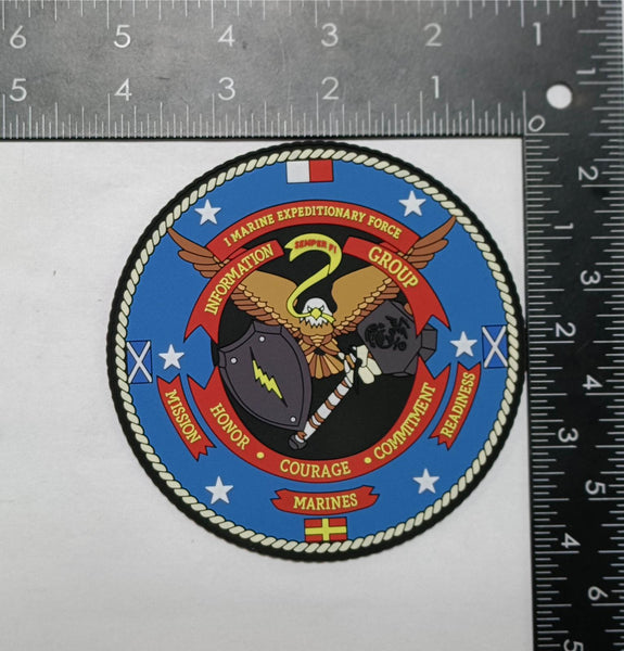 Officially Licensed USMC 1st Marine Expeditionary Force MEF Information Group PVC Patch
