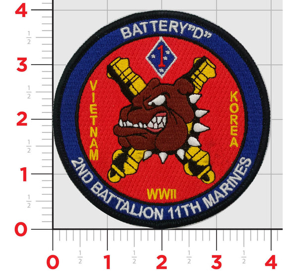 Official 2nd Battalion, 11th Marines Battery D Patch