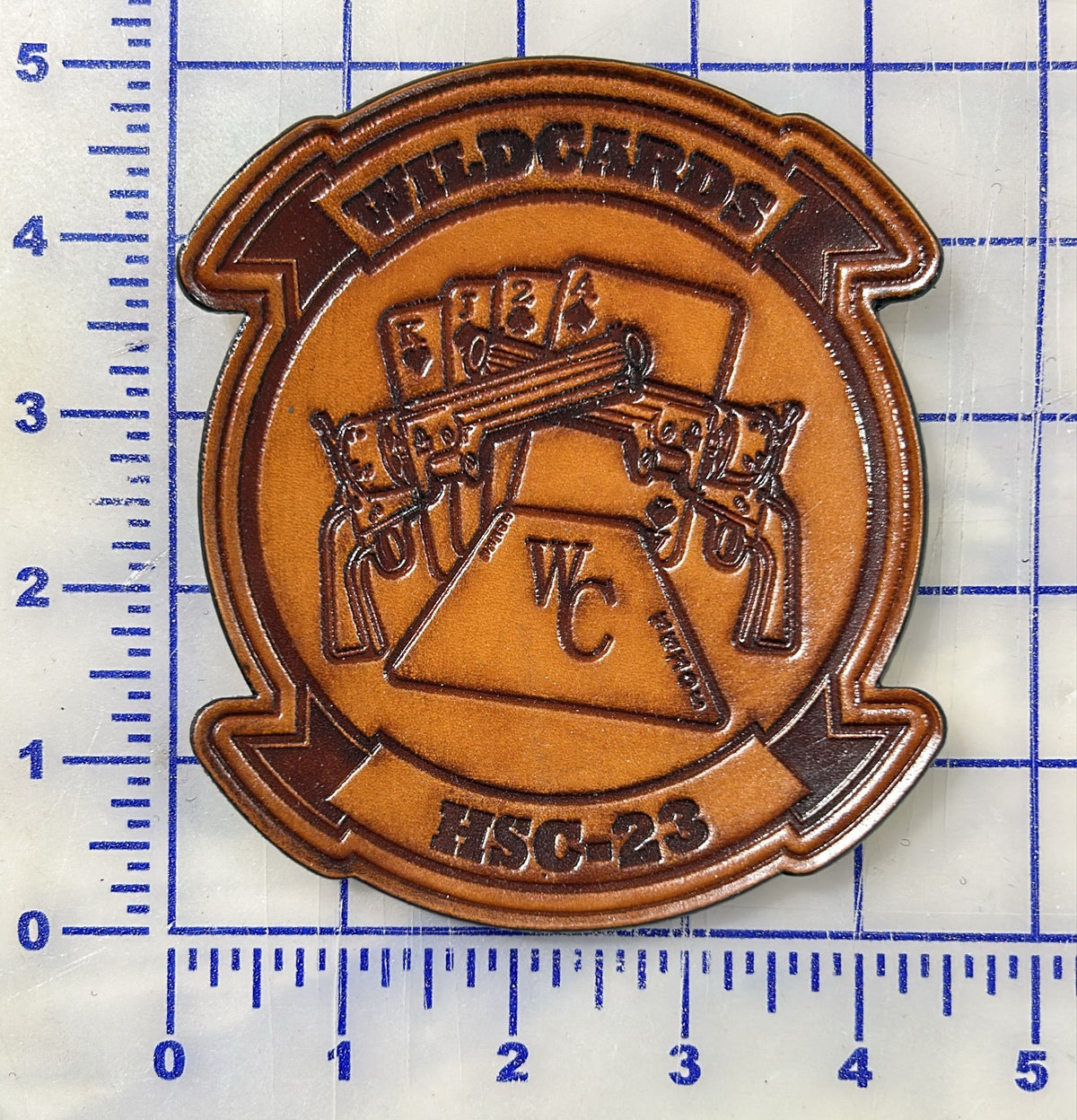 Officially Licensed US Navy HSC-23 Wildcards Leather Patch