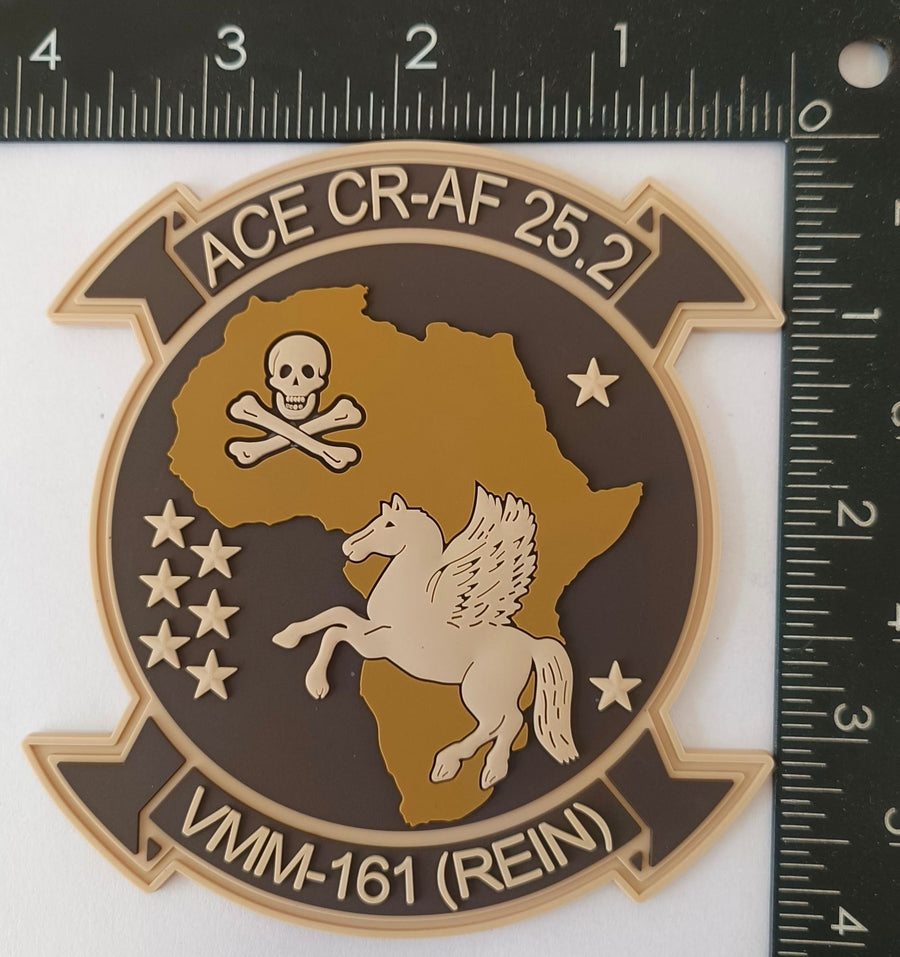 Official VMM-161 REIN Greyhawks ACE CR-AF 25.2 Africa Det PVC Patch