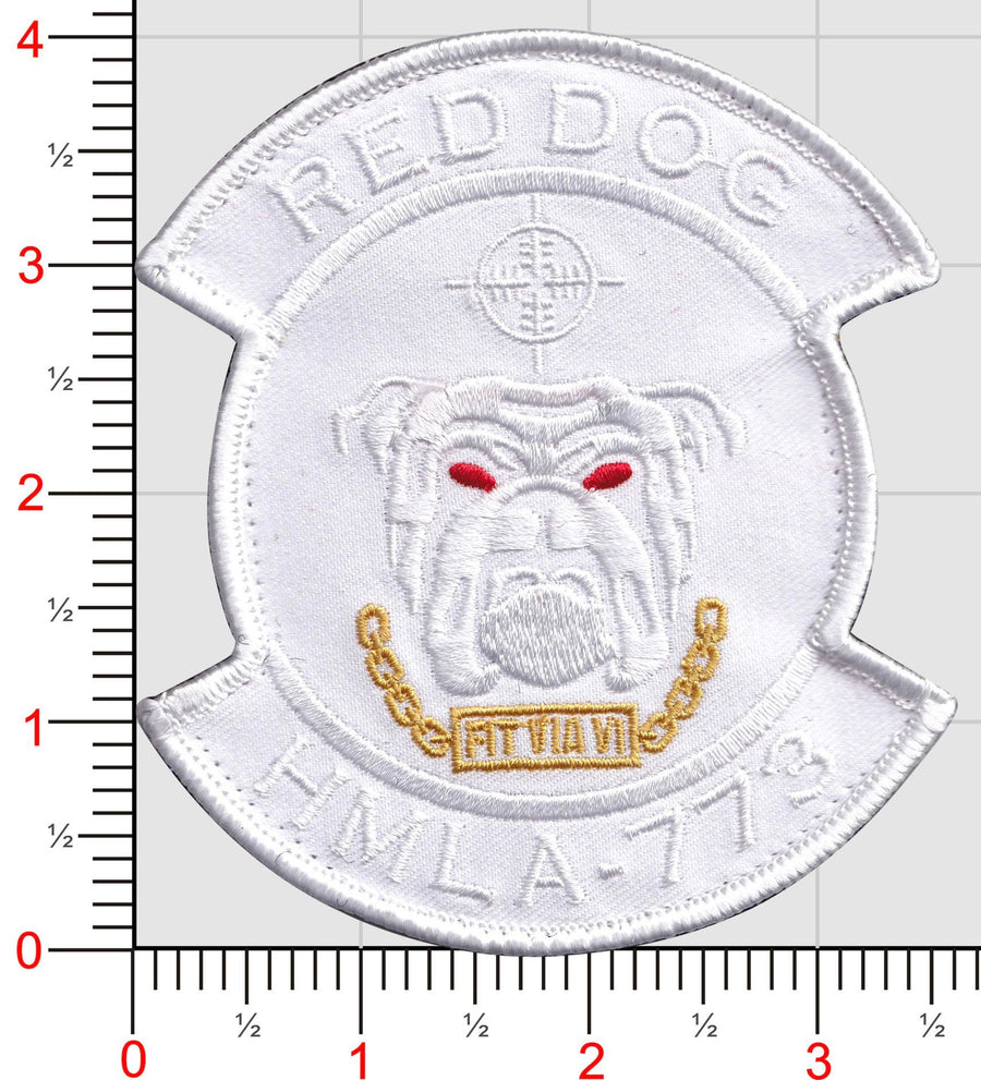 Official HMLA-773 Red Dog White Patch