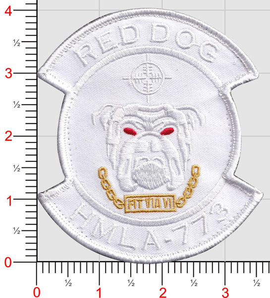 Official HMLA-773 Red Dog White Patch