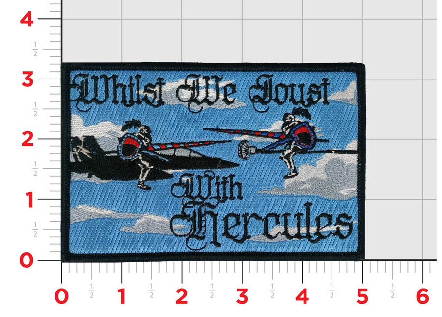 VMGR-153 Whilst We Joust With Hercules, C-130 Refueling F-18 Patch