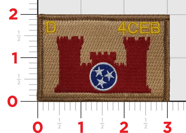 Official Delta Company 4th Combat Engineer Battalion Flag Patch