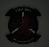 Official VMM-363 Red Lions PVC Black Patch