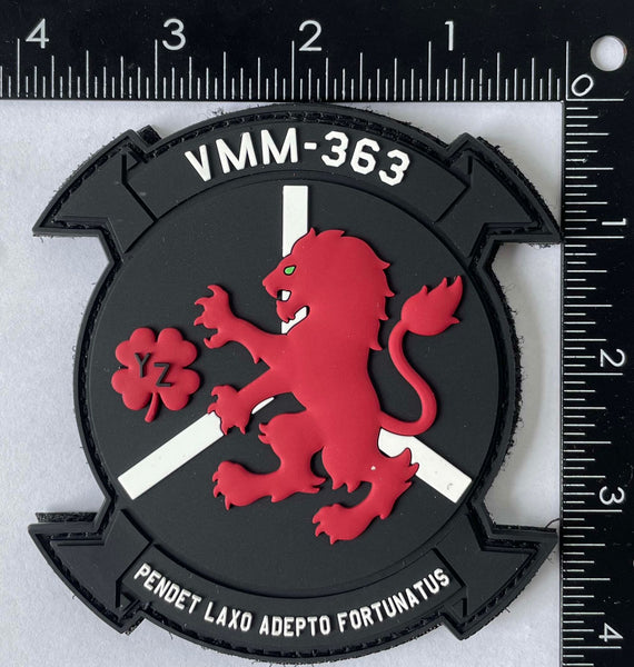 Official VMM-363 Red Lions PVC Black Patch