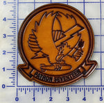 Officially Licensed US Navy VP-17 White Lightning Leather Patch